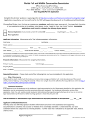 Document preview: Deer Dog (DD) Permit Application - Florida