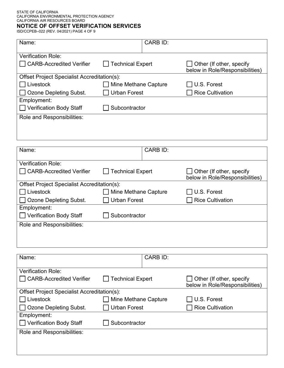 Form ISD / CCPEB-022 Notice of Offset Verification Services - California, Page 3