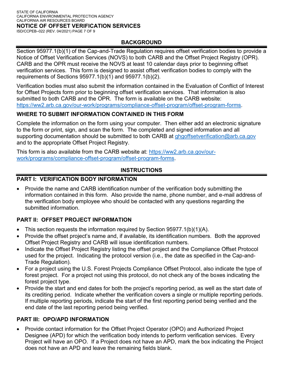 Form ISD / CCPEB-022 Notice of Offset Verification Services - California, Page 6