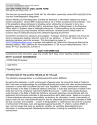 Form ISD/CCPEB-135 CAP-And-Trade Utility Disclosure Form - California
