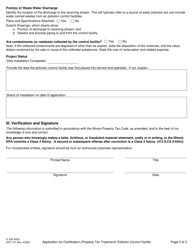 Form APC151 (IL532-0222) Application for Certification (Property Tax Treatment) Pollution Control Facility - Illinois, Page 3