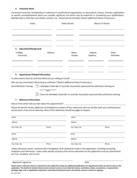 Fee Arbitrator Appointment Application - California, Page 2