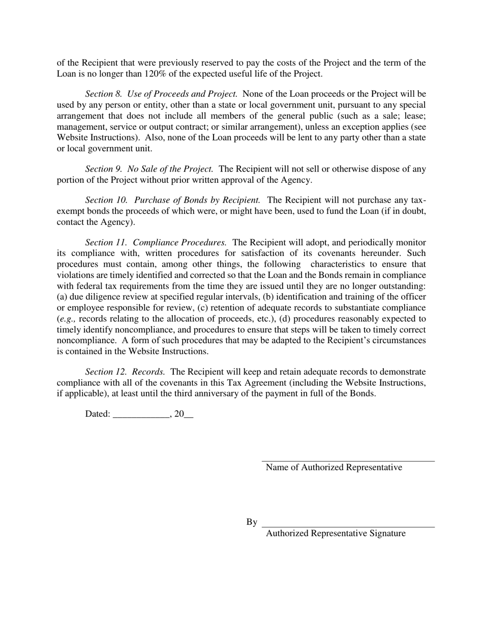 Tax Compliance Certificate and Agreement - Illinois, Page 3