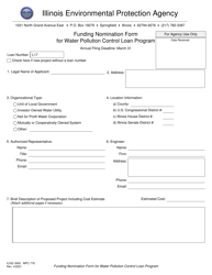 Form IL532 3063 (WPC778) Funding Nomination Form for Water Pollution Control Loan Program - Illinois, Page 3