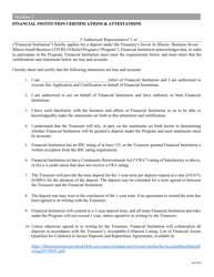Application and Certification to Participate in the Treasurer&#039;s Invest in Illinois: Business Invest - Illinois Small Business Covid19 Relief Program - Illinois, Page 2