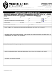 Form MR-1A &quot;Midwife Reviewer - Renewal Application&quot; - California