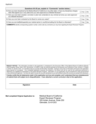 Form MR-1A Midwife Reviewer - Renewal Application - California, Page 2