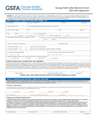 Georgia Public Safety Memorial Grant Application - Georgia (United States), Page 2