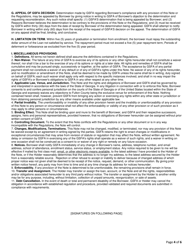 University of North Georgia Military Scholarship (Loan) Program Master Promissory Note - Georgia (United States), Page 4