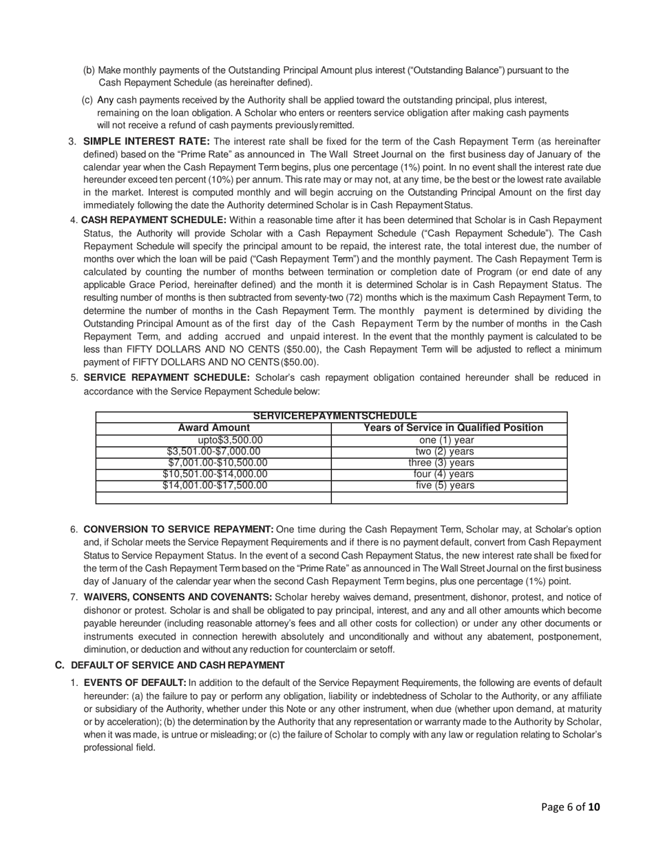 Scholarship for Engineering Education Loan Program (See) Application - Georgia (United States), Page 6
