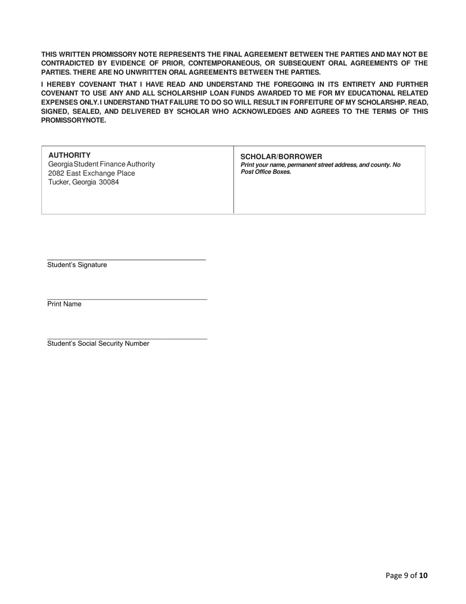 Scholarship for Engineering Education Loan Program (See) Application - Georgia (United States), Page 9