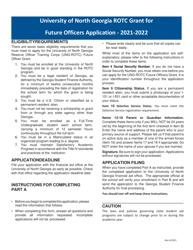 Document preview: University of North Georgia Rotc Grant for Future Officers Applications - Georgia (United States), 2022