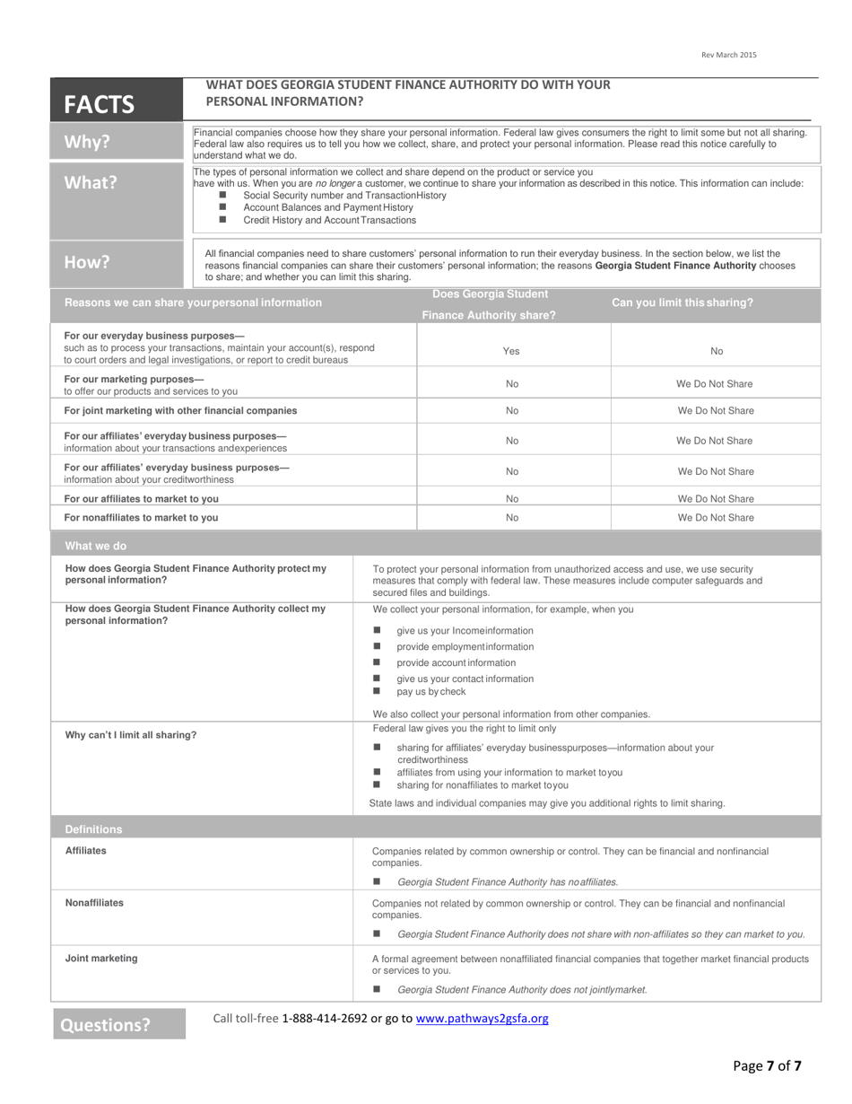 Georgia National Guard Service Cancelable Loan Application and Promissory Note - Georgia (United States), Page 7