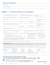 Application for Employees - California, Page 2