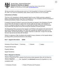 Document preview: Request to Dismiss an Appeal - Ontario, Canada