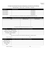 Attachment I Missing Property/Theft Report - Kentucky, Page 4