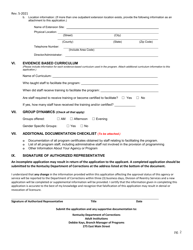 &quot;Application for Approved Program Status With the Kentucky Department of Corrections for Facilitators of Adult Institutions&quot; - Kentucky, Page 2