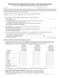 Educational Opportunity Tax Credit Worksheet for Maine Resident &amp; Part-Year Resident Individuals - Maine, Page 2