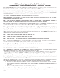 Educational Opportunity Tax Credit Worksheet for Maine Resident &amp; Part-Year Resident Individuals - Maine, Page 5