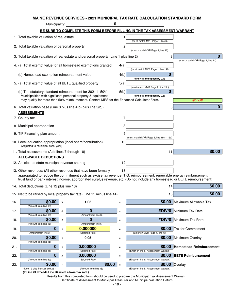 Municipal Valuation Return - Maine, Page 11