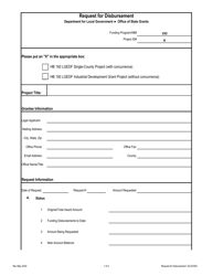 Request for Disbursement - Hb 192 - Kentucky