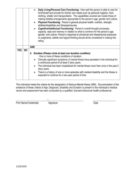 Kentucky Determination Criteria Checklist for Serious Mental Illness (Smi) - Kentucky, Page 3