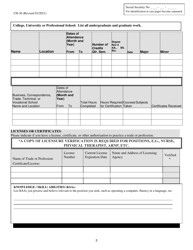 Form CH-36 Application for Employment - Kentucky, Page 5
