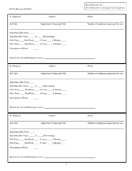 Form CH-36 Application for Employment - Kentucky, Page 7