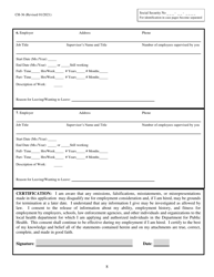 Form CH-36 Application for Employment - Kentucky, Page 8