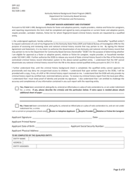 Form DPP-162 Applicant Waiver Agreement and Statement - Kentucky