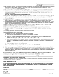 Form DCC-94B Licensed or Certified Provider Agreement Form - Kentucky, Page 4