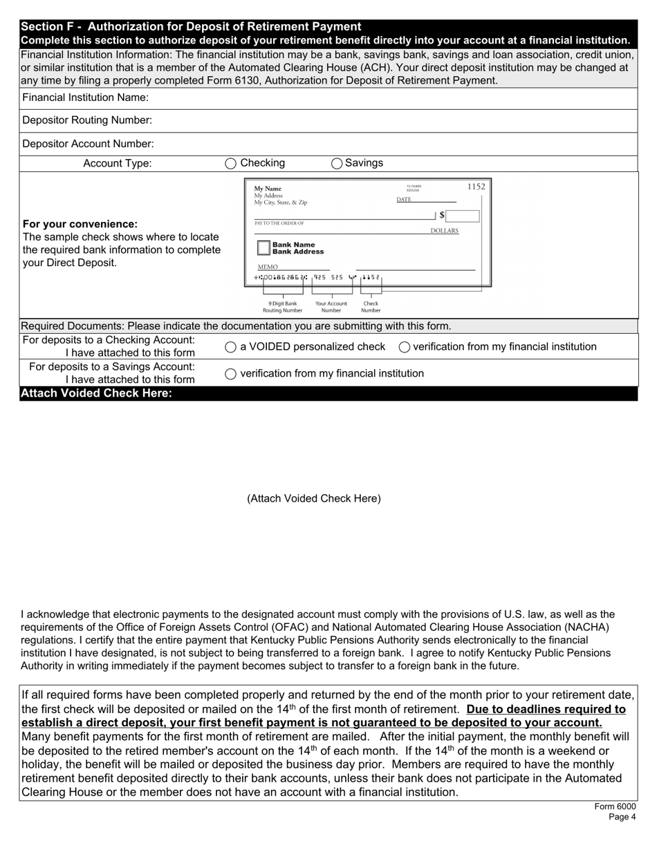 Form 6000 Notification of Retirement - Kentucky, Page 8