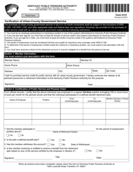 Form 4131 Verification of Urban-County Government Service - Kentucky