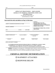 Louisiana Child Care Criminal Background Check Authorization Form for Former Louisiana Residents - Louisiana, Page 3