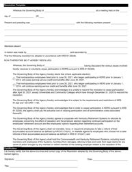Form 7727 Actuarial Study for Quasi-Governmental Employer Cessation - Kentucky, Page 3