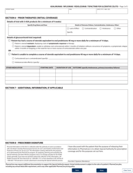 Form HLTH5388 Special Authority Request - Adalimumab/Infliximab/Vedolizumab/Tofactinib for Ulcerative Colitis - Initial/Switch Coverage - British Columbia, Canada, Page 2