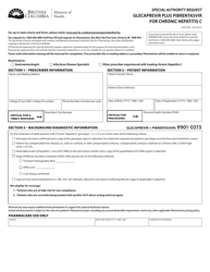 Document preview: Form HLTH5494 Special Authority Request - Glecaprevir Plus Pibrentasvir for Chronic Hepatitis C - British Columbia, Canada