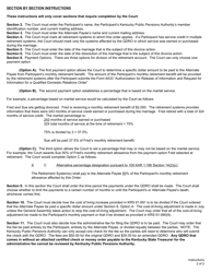 Form 6435 Post-retirement Qualified Domestic Relations Order for Division of Marital Property - Kentucky, Page 2