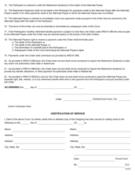 Form 6435 Post-retirement Qualified Domestic Relations Order for Division of Marital Property - Kentucky, Page 5