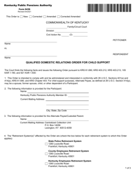 Form 6436 Qualified Domestic Relations Order for Child Support - Kentucky, Page 2