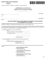 Form 6437 Qualified Domestic Relations Order for Payment of Child Support by an Administrative Agency - Kentucky, Page 2