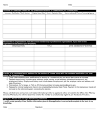 Application for Trustee - Kentucky, Page 2