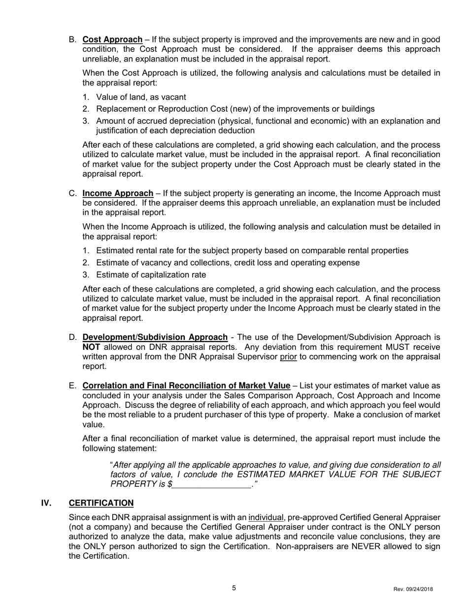 Appraisal Report Standards - Michigan, Page 5