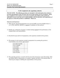 Executive Pay System Questionnaire - Missouri, Page 2