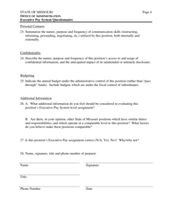 Executive Pay System Questionnaire - Missouri, Page 4