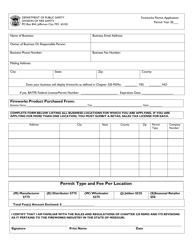 Form MO815-F0104 Fireworks Permit Application - Missouri, Page 2