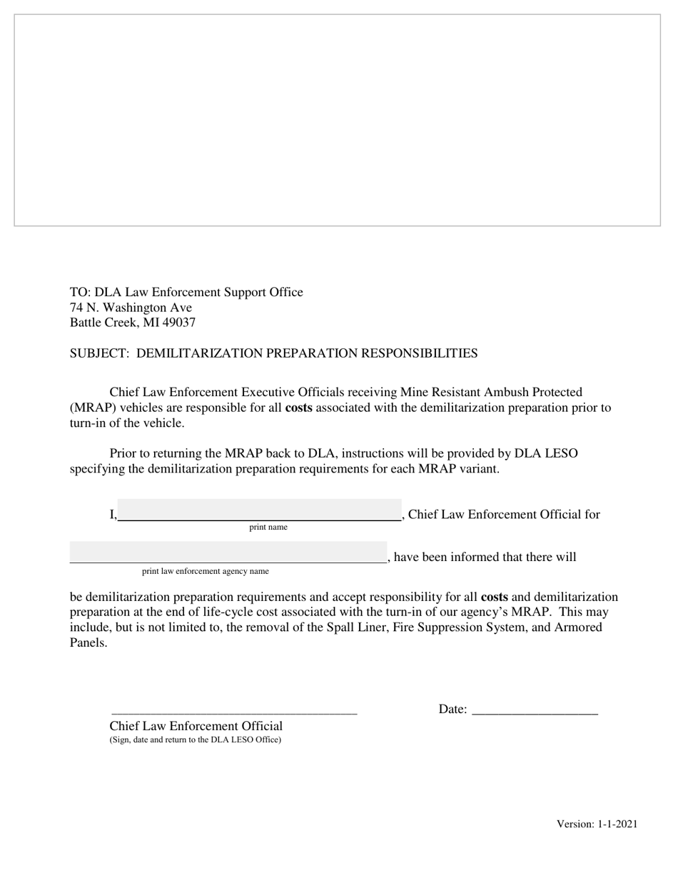 Law Enforcement Agency (Lea) Armored Vehicle Request - Missouri, Page 5