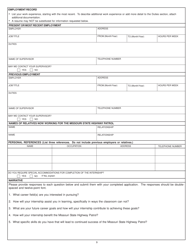 Form SHP-754H Application for Student Internship - Missouri, Page 3