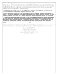 Form SHP-754H Application for Student Internship - Missouri, Page 4