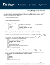 &quot;Family Caregiver Assessment and Strain Index&quot; - Iowa